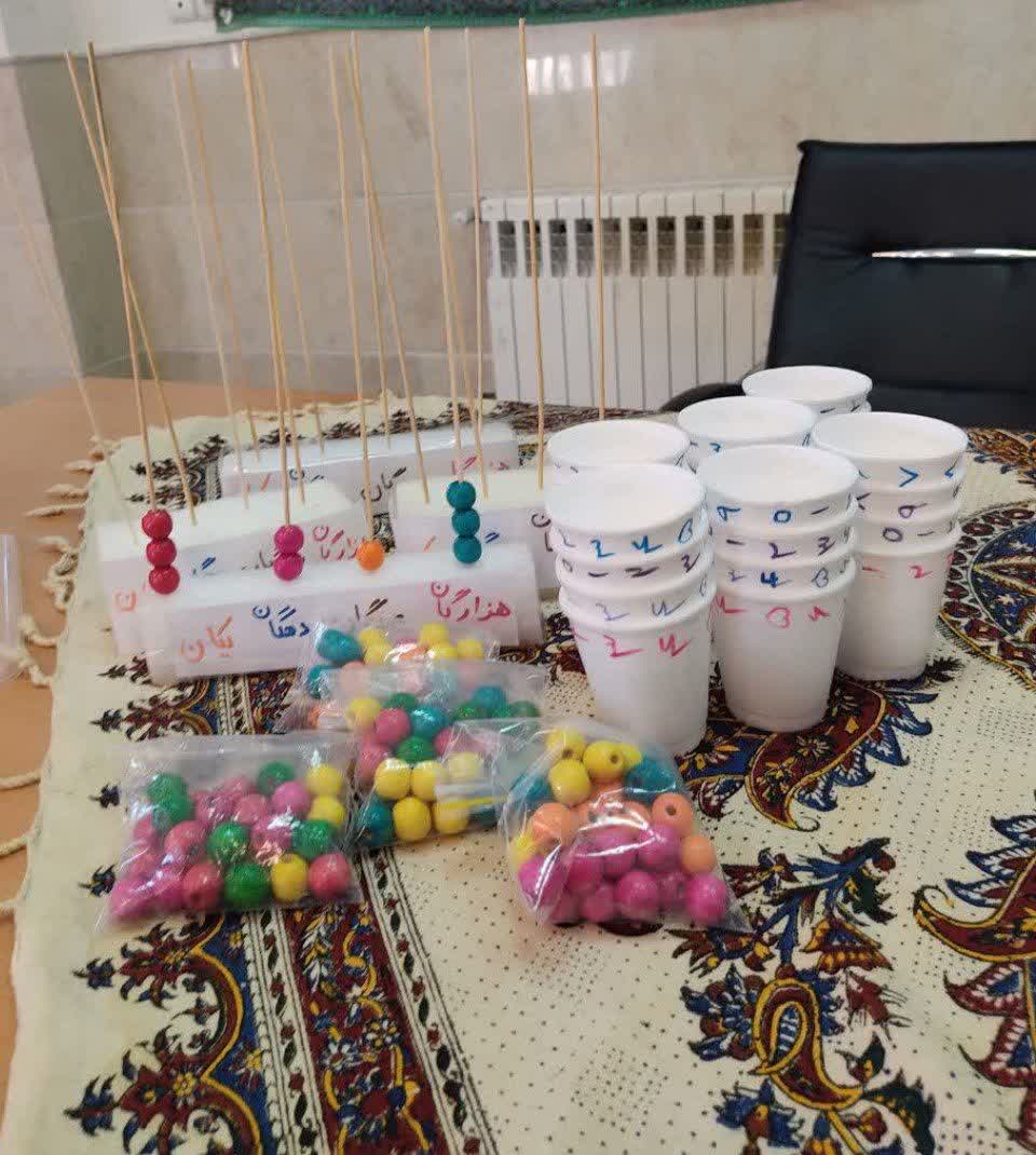 ابزار ، تجهیزات آموزشی و دست سازه  جدول ارزش مکانی (ریاضی) پایه سوم
